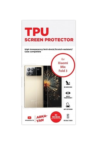 Xiaomi Mix Fold 3 Arka Ve Yan Koruyucu Tpu Film