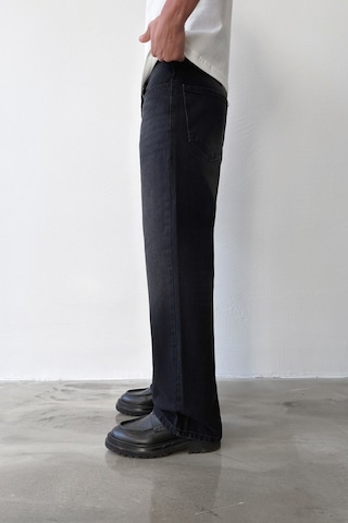 Flaw Yıkamalı Lazer Baskı İspanyol Paça Jean-29648 Siyah