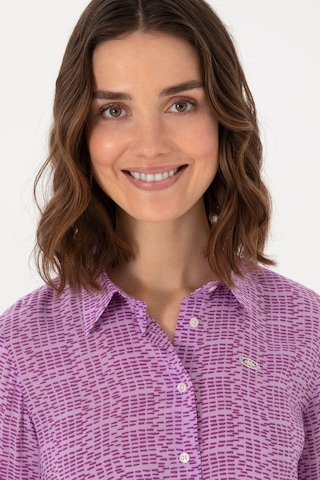 U.s. Polo Assn. Kadın Mor Gömlek Desenli 50306433-vr038 Mor