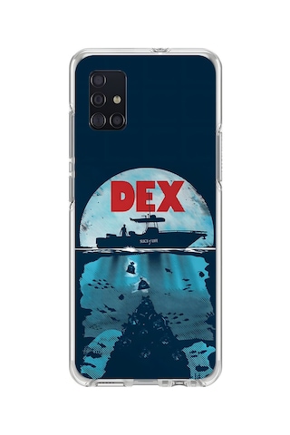 Samsung Galaxy A51 Uyumlu Şeffaf Kılıf Dexter Tasarımlı