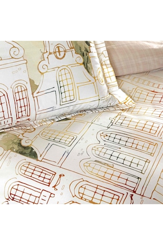 Taç Butik Liora Pamuk Percale Nevresim Seti Çift Kişilik Somon 000000001000051325 Somon