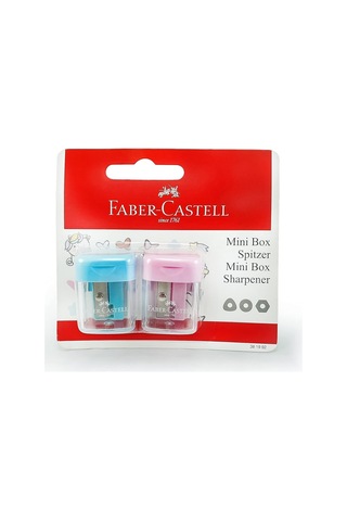 Faber-castell Faber Castell Minibox Kalemtıraş 2 Parça, Blister Kartlı, Çeşitli Renkler, Fcc584601