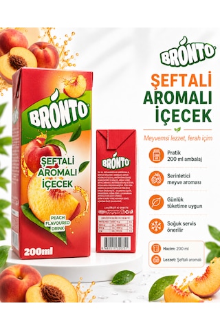 Şeftali Aromalı İçecek 200 Ml X 27 Adet Koli