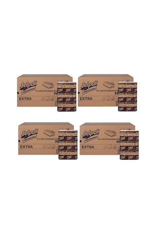 Selpak Extra Z Katlama Dispenser Havlu 200'lü 48 Paket 21.5 x 24 CM 4 Koli Selpak Extra Z Katlama Dispenser Havlu 200'lü 48 Paket 21.5 x 24 CM 4 Koli