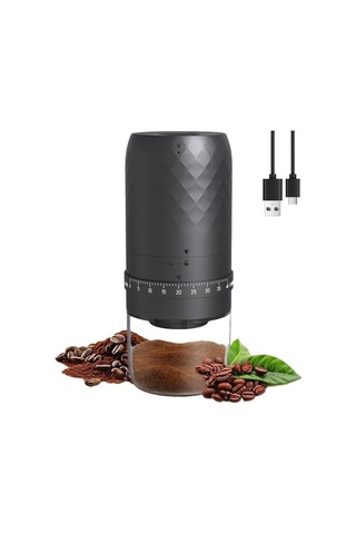 Yaozixa Portatif Seramik Bladeslı Elektrikli Kahve Değirmeni - 40 Ayar, 35g Kapasite, Usb Şarjlı, Ev Ve Seyahat İçin Siyah