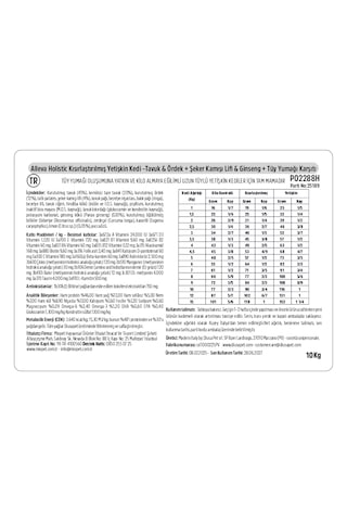 Alleva Holistik Hairball Tüy Yumağı Light Kilo Kontrolü Tavuk & Ördek Tahılsız Kısırlaştırılmış Yetişkin Kedi Maması 10 Kg