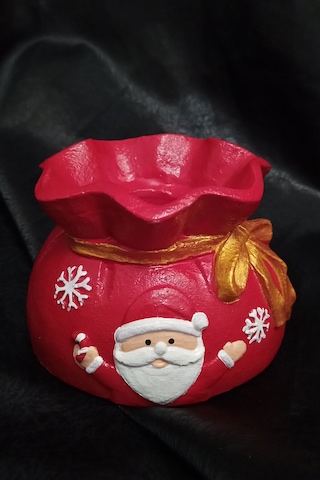 Dekoratif El Yapımı %100 Taş Tozu Sukulent Kaktüs Saksı Noel Temalı Saksı Dekoratif El Yapımı %100 Taş Tozu Sukulent Kaktüs Saksı Noel Temalı Saksı