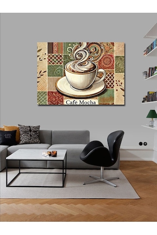 Kanvas Tablo Cafe Mocha Tasarımı 50cmx70cm