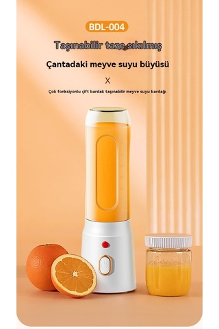 Aurora Şarj Edilebilir Küçük Çok Fonksiyonlu Meyve Sıkacağı Meyve Sıkacağı Beyaz Beyaz