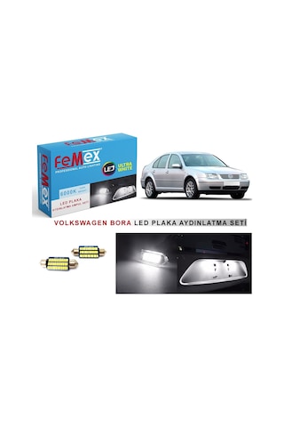 Vw Bora Led Plaka Aydınlatma Ampul Seti Femex Parlak Beyaz