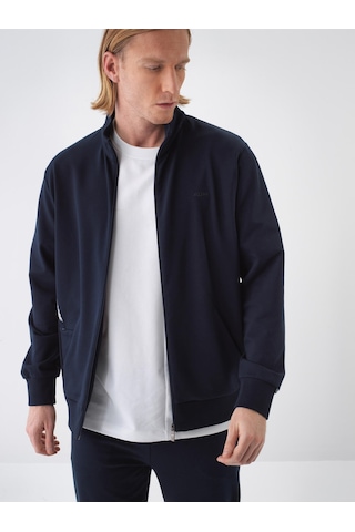 Xint Lacivert Pamuk Dokulu Regular Fit Sweat Mont 350194