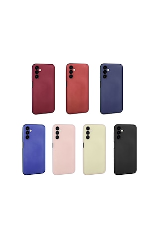 Noktaks Samsung Uyumlu Galaxy A24 Kılıf Mat Renkli Esnek Premier Silikon Kapak Siyah