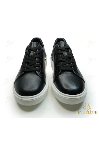 Sneaker Ortopedik Taban Astarlı Siyah  -  Beyaz