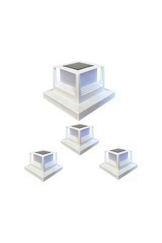 Reedark Solar Enerjiyle Çift Renkli Aydınlatma, 6-12 Saat Süreli Isılamalı Dış Mekan Bahçe Çit Lambası Beyaz