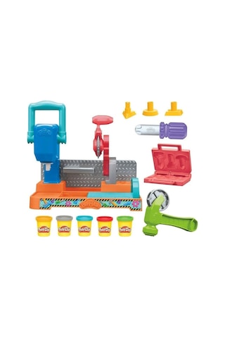 F9141 Play-doh Renkli El Aletleri Tezgahı Oyun Seti +3 Yaş Fabbatoys Eğlence Renkli
