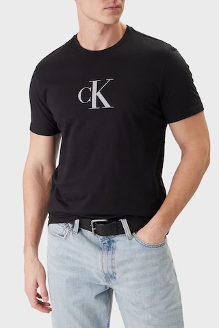Calvin Klein Erkek T Shirt Lv04rf853g Ub1 Siyah Siyah