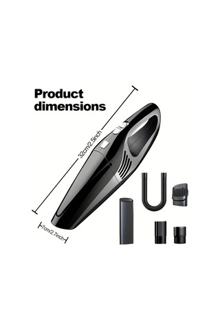 Fochsia Black Şarj Edilebilir Kablosuz El Süpürgesi Güçlü Emiş Ev Ofis Araç İçin Hepa Filtre