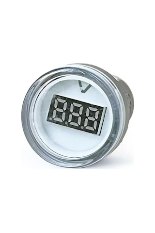Dijital Voltmetre, 22mm Ac 60-500v Led Beyaz Işık İle Kullanım
