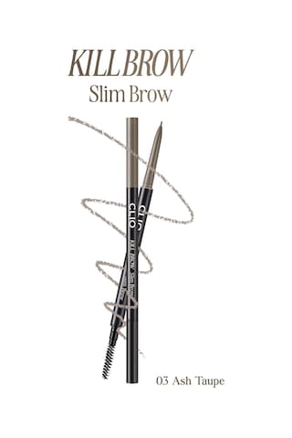 Doğal Görünüm Sunan Ultra İnce Uçlu Çift Taraflı Kaş Kalemi Clıo Kill Brow Slim Brow 03 Ash Taupe 88797991