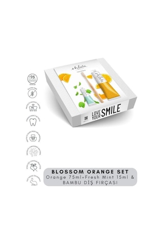 Ohlala Orange Mint Diş Macunu 75 ML + Fresh Mint Diş Macunu 15 ML + Bambu Diş Fırçası