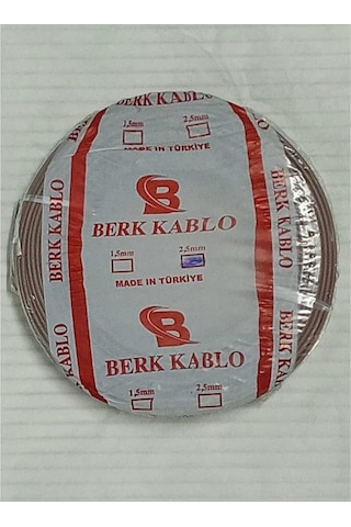 2.5 Mm Cca Nya Kahverengi Tam Kesit Tesisat Kablosu 100 Metre