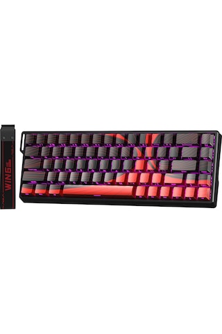Aula Win68 He Max Manyetik Klavye Rapid Trigger Wing Chun Switch 8000hz Rgb Tkl Hot Swap Oyuncu Klavyesi Kırmızı