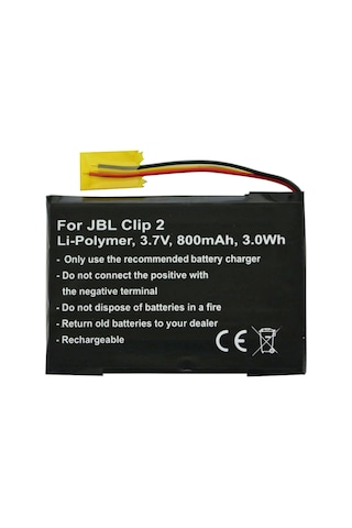 Jbl Clip 2 Li-Polymer Pil için Uygun Pil Gsp383555 3.7V. 800Mah.