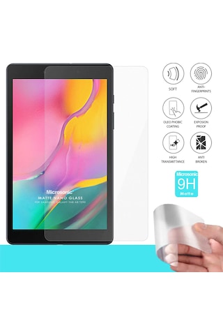 Microsonic Samsung Uyumlu Galaxy Tab A 8" 2019 T290 Matte Nano Glass Cam Ekran Koruyucu