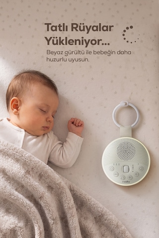 Beyaz Gürültü Makinesi 21 Farklı Ses Rahatlatıcı Radyasyon İçermeyen Uyku Arkadaşı Şarjlı Işıklı