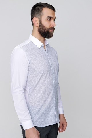 Efor G 1481 Slim Fit Gri Spor Gömlek Gri