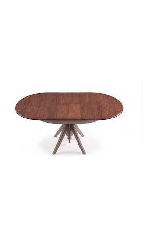 Vintera Açılır Oval Ahşap Mutfak Masası 80x120 Ceviz