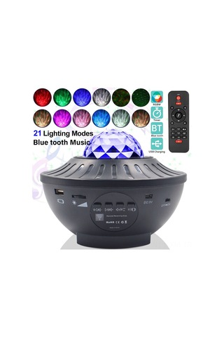 Ximistore9 Uzaylı Desenli Led Kumandalı Güneş Sistemi Projeksiyon Lambası - Renkli Yıldız Halka Ev Dekorasyon Aydınlatma