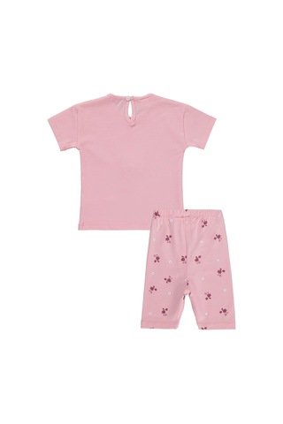 Civil Baby Ayıcık Baskılı Fiyonklu 6-18 Ay Takım - Pembe