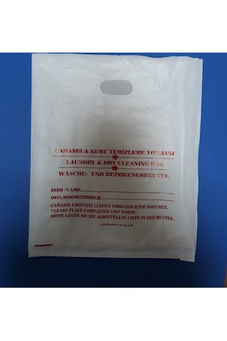 Otel Kirli Çamaşır Poşeti Laundry Bag Pe Beyaz