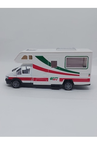 Kutulu Çek Bırak 1/24 Ölçek Metal Karavan Beyaz
