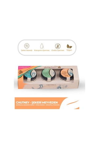 Eşlikçi Chutney 3 Lü Set Şekeri Meyveden Antalya Reçelcisi
