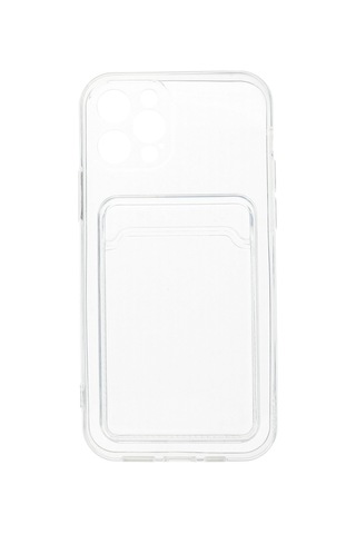 Apple iPhone Uyumlu 12 Pro Kılıf Kart Şeffaf Silikon - Şeffaf Şeffaf