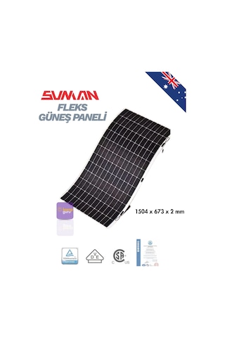 Sunman 175 Wp Flex Solar Panel - Esnek Güneş Enerji Paneli