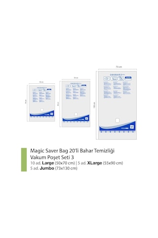 Magic Saver Bag 20´Li Çeyiz Seti Vakumlu Poşet Seti 3