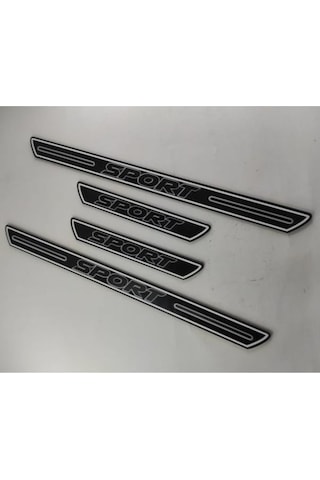 Förd C-max İle Uyumlu Sport Yazılı Siyah Pleksi Kapı Eşiği