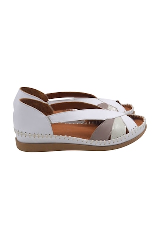 Kadın Comfort Deri Sandalet Beyaz 25033542y 25033542y