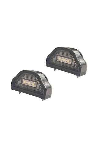 2 Adet Tır Kamyon Dorse Plaka Lambası Kobra Black 12-24 Volt