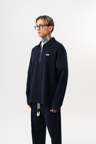 Respire Erkek Yarım Fermuarlı Modal Sweatshirt Lacivert