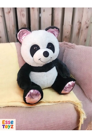 Kucak Dolusu Sevimlilik 50 Cm Peluş Panda Oyuncak Beyaz - Gri