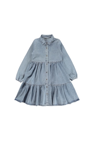 Civil Girls Denim Gömlek 10-13 Yaş Elbise - Mavi
