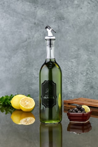 750 Ml Cam Yağdanlık - Yeşil Açık Yeşil