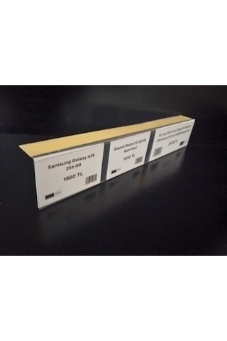 10 Adet Yapışkanlı Etiketlik Profil 24 x 4 CM Raf Etiketlik İsimlik