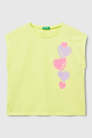 United Colors Of Benetton Kız Çocuk T Shirt 3jerc10pb Sarı Sarı