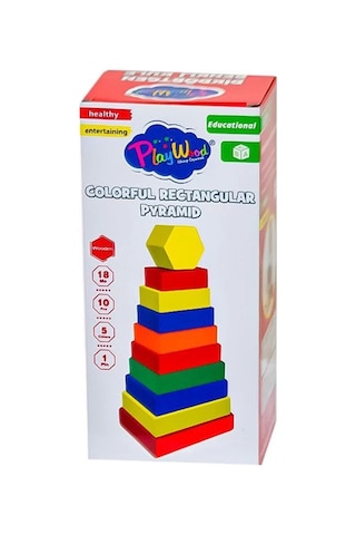 Playwood Ahşap Dikdörtgen Renkli Kule