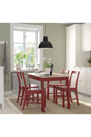 Ikea Kahverengi Sağlam Yemek Masası - Mutfak Masası Takımı